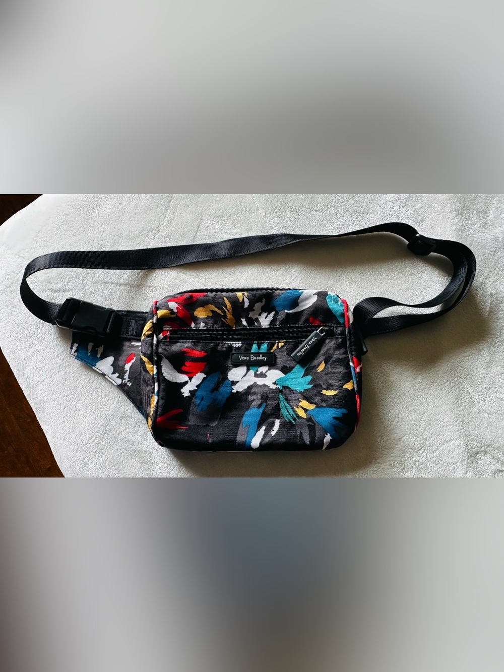 Vera Bradley Black Multicolor Brushstroke Crossbody Bag